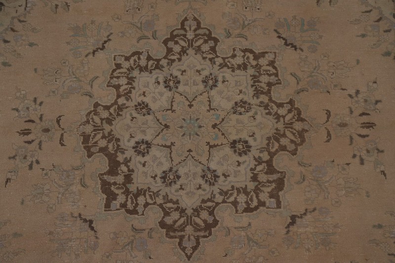 Handmade Distressed Vintage Area Rug 8x11 Ft Living Room Wool Carpet Beige Rug gallery