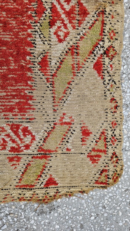 3x4 Antique rug, Fragment rug carpet, wool rug, monastery rug, Prayer islam rug gallery