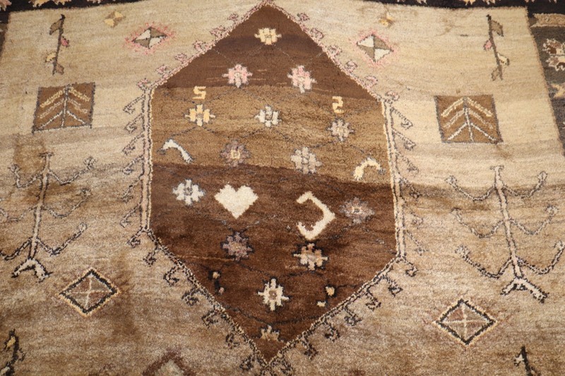 Vintage All Wool Kurdish Kars Geometric Rug Size 8'3'''x12'9'' gallery