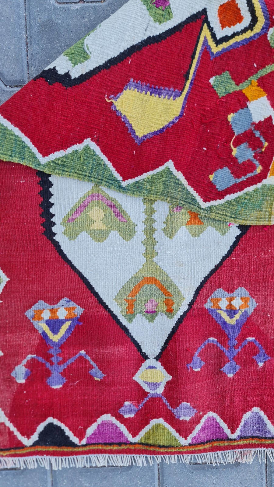 Monastery Rug, Antique kilim, welcome rug, nomad rug kilim, Handmade rug 2x4 gallery