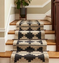 Black Plus Hemp Stairs Jute Runner,Area Rug