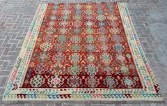 10×11 ft Large Oriental Handmade Traditional Modern Multicolor Afghan Wool Rug