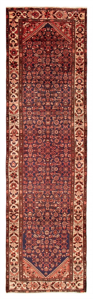 Vintage Hand-knotted Runner Rug 3'7" x 12'8" Traditional Oriental Wool Carpet