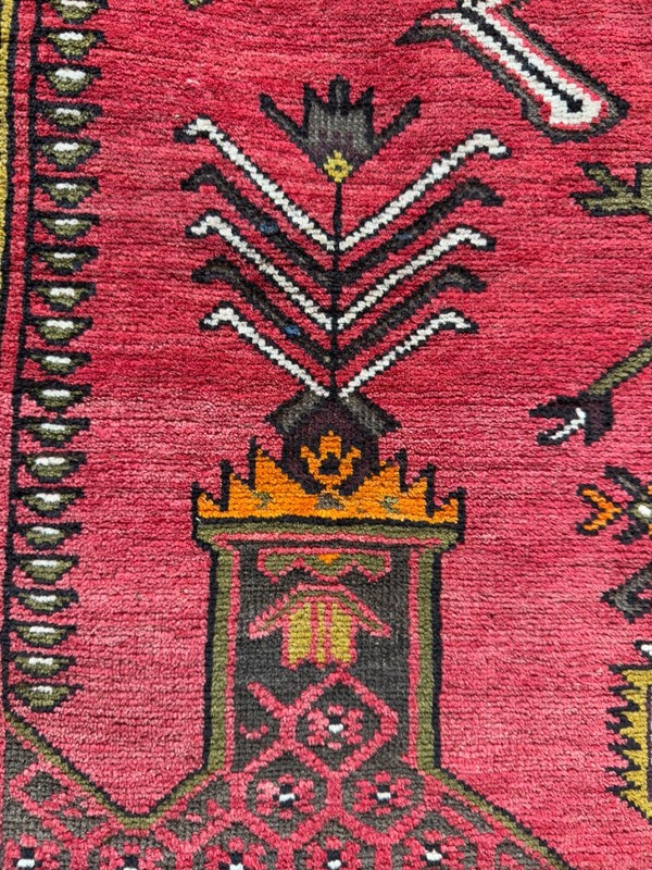 Vintage Fabulous Hand Knotted Turkey Wool Rug Floor Area Wall Hanging 169x110 Cm gallery