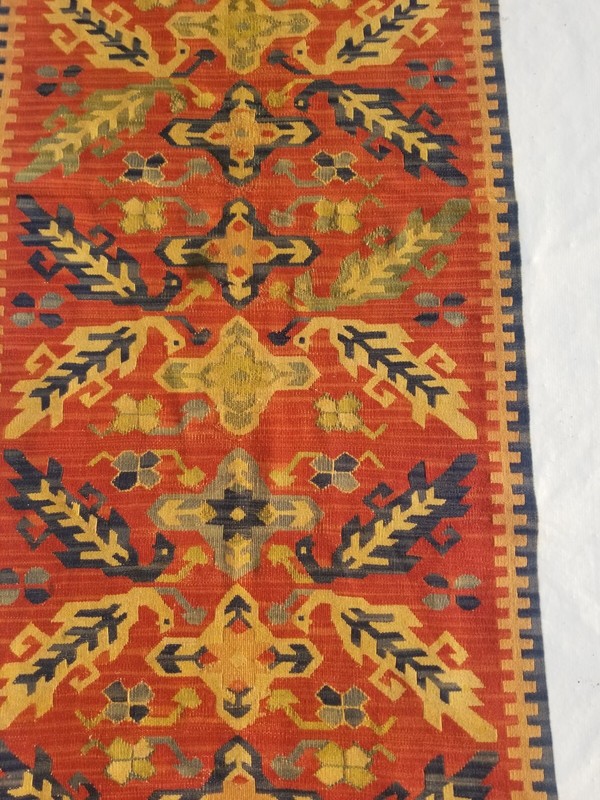Vintage Traditional Handcrafted Turkish Kilim Runner Rug for Home Décor 288x74cm gallery