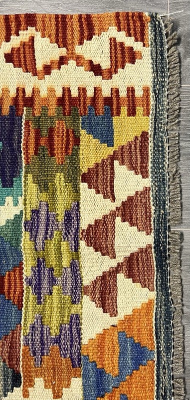 Vintage Kilim Traditional Hand Made Oriental Wool Kilim 4ft11inx3ft 160cmx104cm gallery