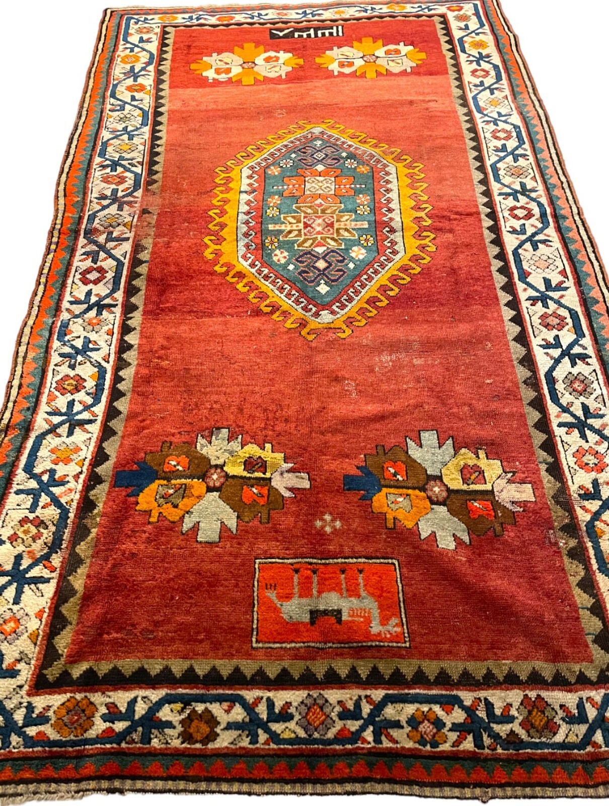 Antique Caucasian Kuba Shirvan Rug Wool on Wool 8.8ft x 5ft 270cm x 155cm gallery