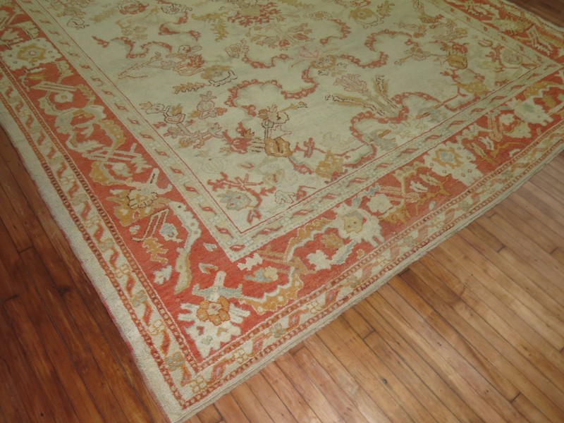 Antique Gorgeous Turkish Oushak Ushak Rug Size 10'6''x13'3'' gallery