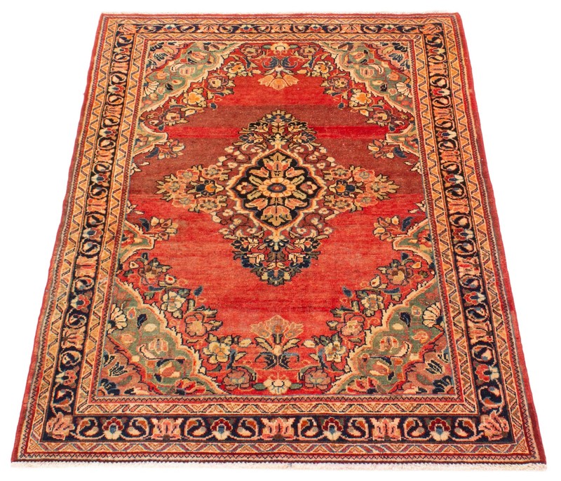 Vintage Hand-Knotted Area Rug 4'3" x 6'9" Traditional Wool Carpet gallery