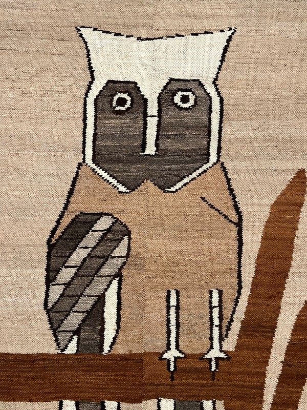 Vintage 1970s Handmade Woven Peruvian 100% Wool Rug 48" x 68" Tapestry gallery