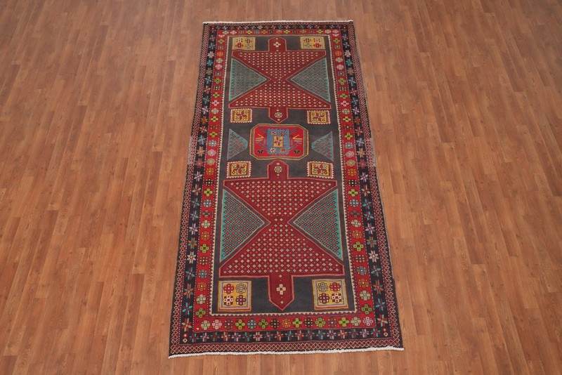 Vintage Geometric Traditional Style Area Rug 5x10 ft Hand-knotted Wool Nomadic gallery
