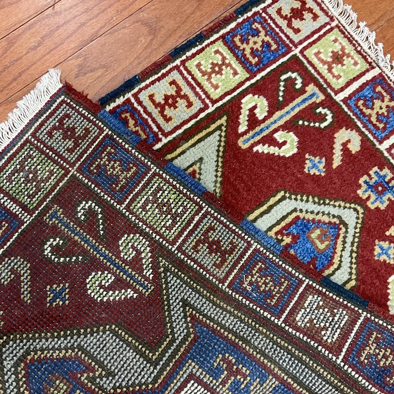 Handmade Indo Kazak Wool Rug 2' X 3' gallery