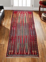 Vtg Ersari Turkmen Ikat Rug Wool Hand Knotted Central Asian Runner 3.5×7 Afghani