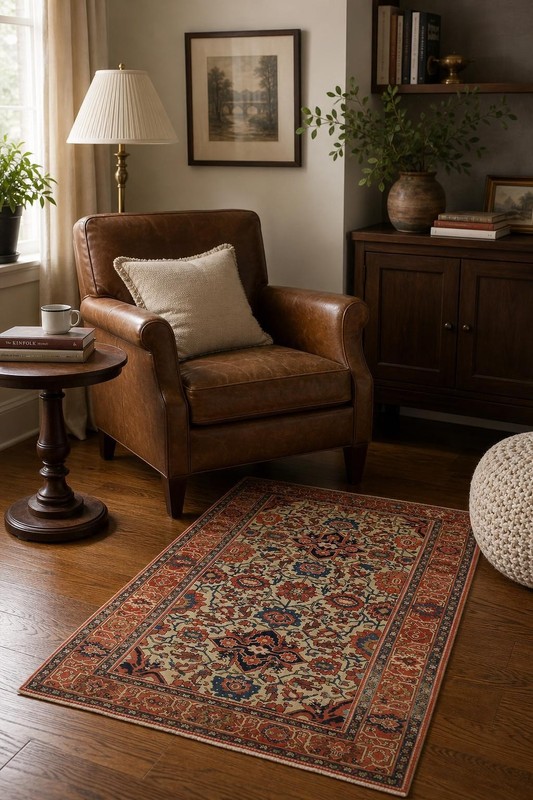 Pre-1900 Antique 4x6 Vegetable Dye All-Over Floral in Multicolor Area Rug gallery