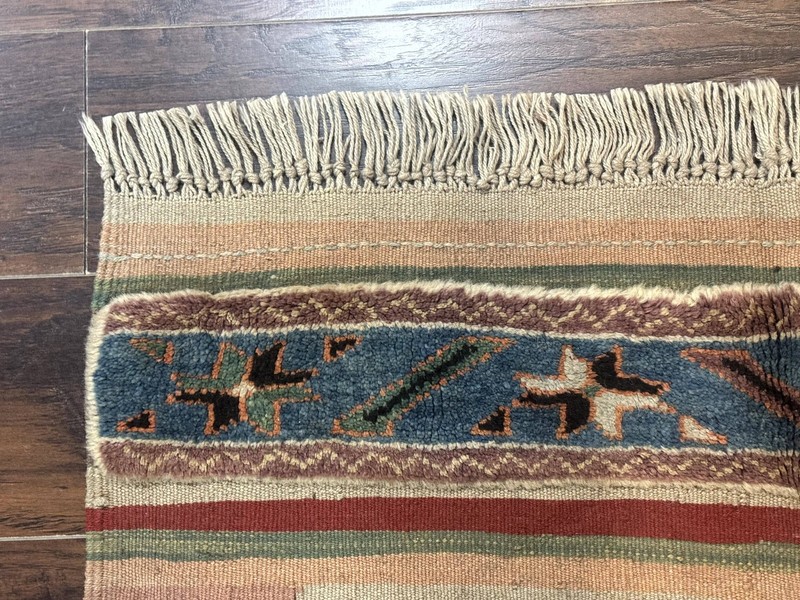 Turkish Kilim Rug 2.5 x 4.7 Flatweave Bohemian Wall Hanging gallery