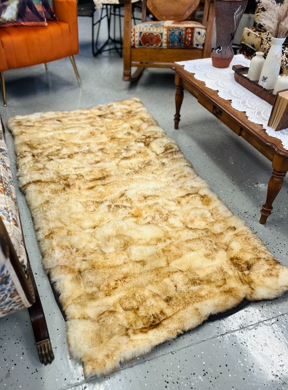 Vintage Handmade Longhorn Sheepskin Rug/Pelt Greece gallery