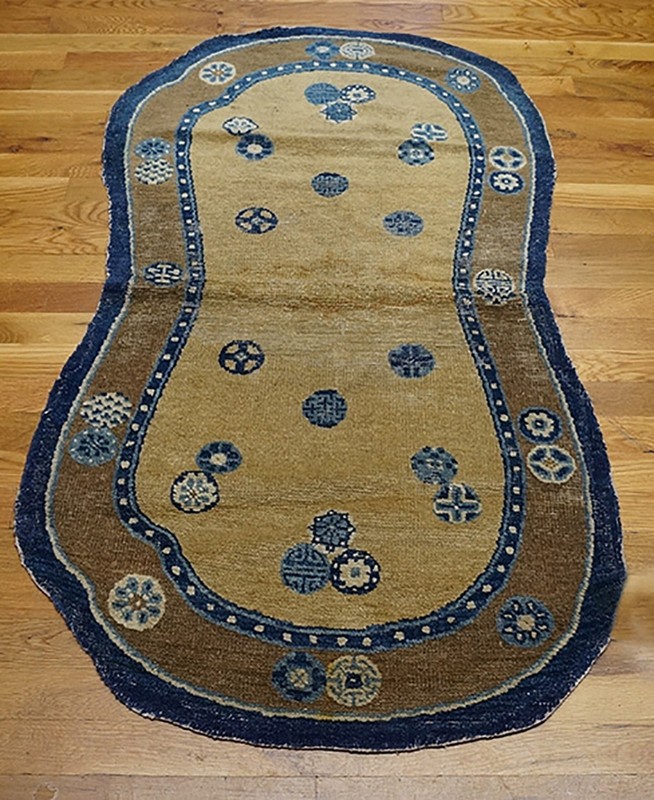 2X3 Antique Chinese Horse Covers Wool Area Rug 1750 gallery