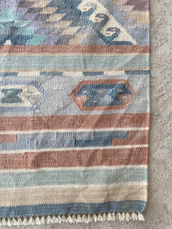 Vintage Traditional Handmade Beautiful Turkish Kilim Floor Rug Carpet 165x110 cm gallery