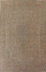 Traditional Floral Vintage Muted Area Rug 10’x13′ Evenly Low Pile Handmade Rug