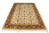 Oriental Neutral Turkish 5' 6" x 7' 10" Cream Handmade Area Rug gallery