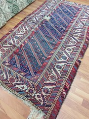 Antique Persean Tebbriz Rug Oriental 200 Years Old Unique Rug Fragment Rug