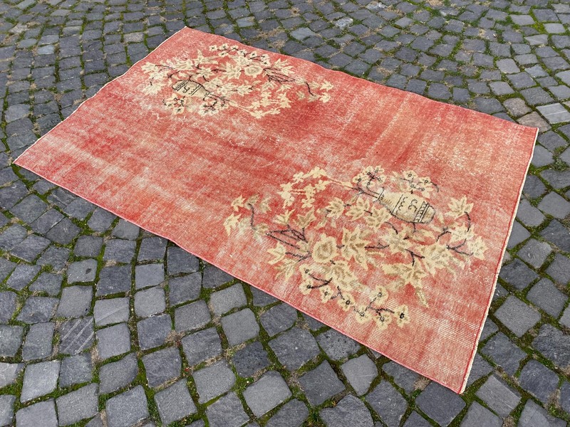 Wool rug, Area rug, Vintage rug, Turkish rug, Bohemian rug 3,8 x 6,0 ft gallery