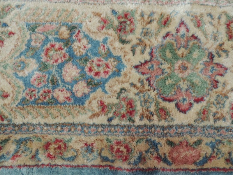 WOW! 12x19 Antique Oversize/Palace size Kermaan Oriental Area Rug BLUE wool gallery