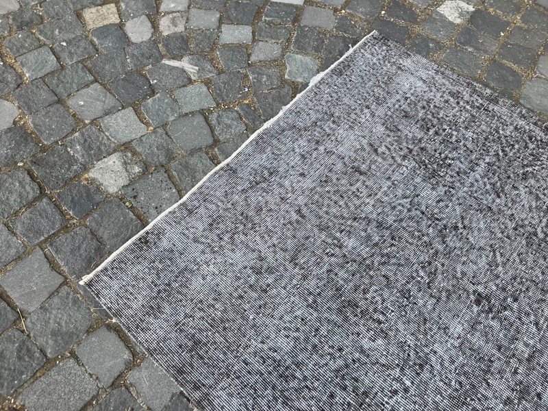 Bohemian Area Rug Handmade Wool Rug Turkish Vintage Traditional Rug 3,7 x 6,5 ft gallery