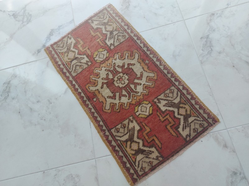 Antique Hand Woven Carpet Over 100 Years Old, Historical Artifact Rug, Entry Rug gallery