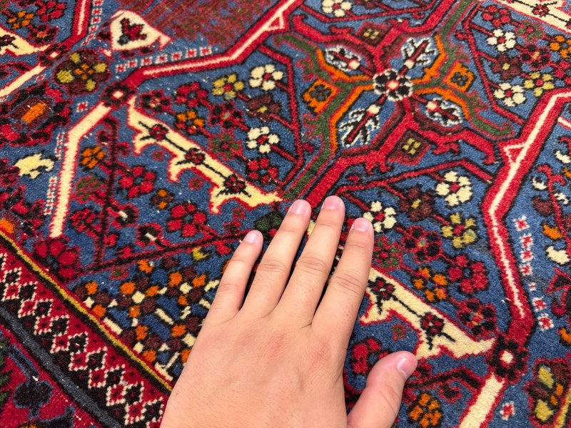 Fine Antique Caucasian Shirvan Rug 3x5 Blue Handmade Vintage Oriental Rug Kazak gallery