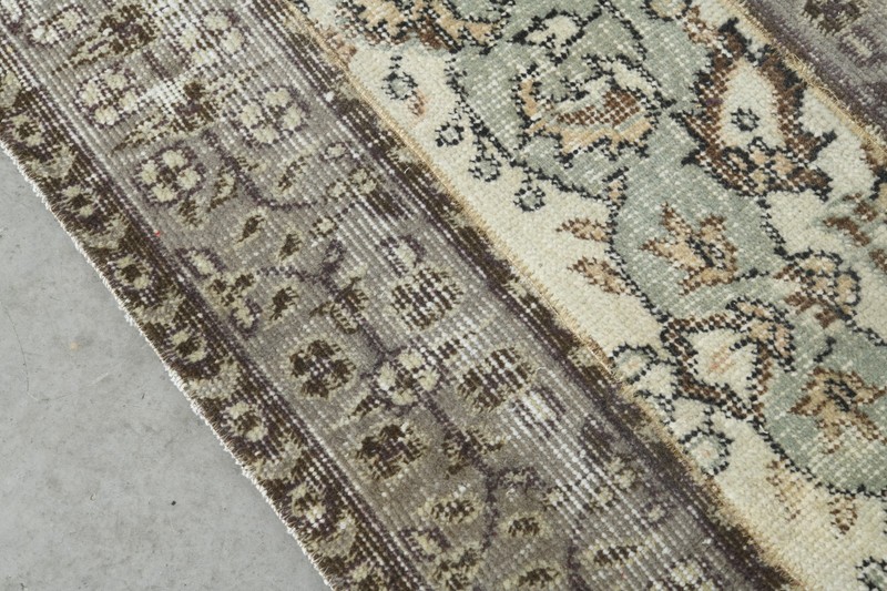 handmade faded vintage turkish runner rug 2x7 wool neutral oushak runner,177 gallery