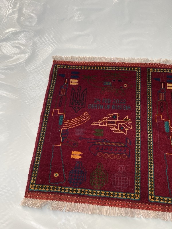#583 War rug Afghan War Rug Wool Rug Beautifully Made Small War Rug 90x65 cm gallery