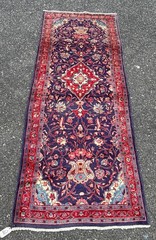Antique Persian Sarouk Hand Knotted Wool Runner Rug 115”x46 Floral