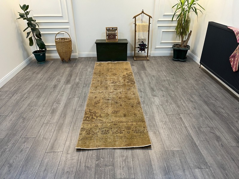 Persian Runner Rug, Vintage Runner Rug, Persian Wool Rug, Kitchen Rug, 3x9.6 ft gallery