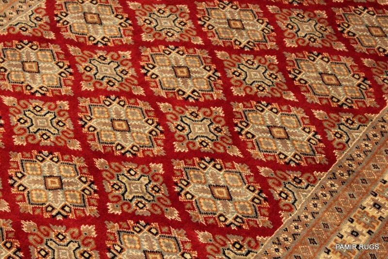 _HAND_MADE_4 X 6 FT. Bukhara Turkmen New 100% natural wool fine weave red *RUG* gallery