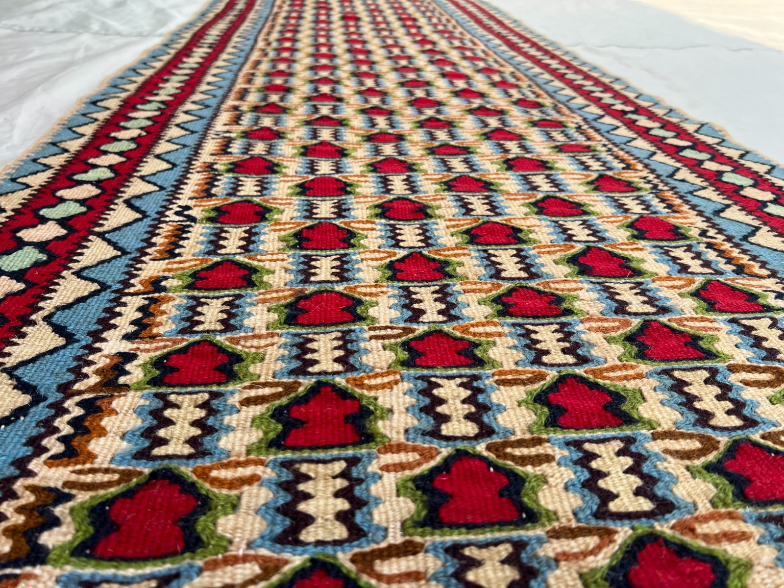 76 x 295 cm Stunning Vintage Super Fine Quality Senneh Knots Contemporary Runner gallery