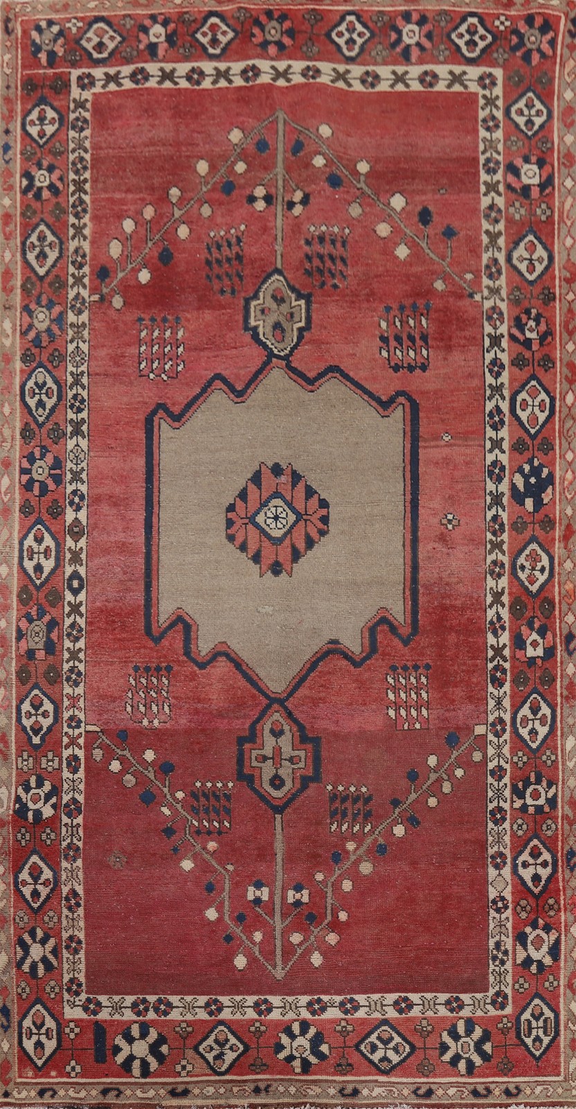 Geometric Red Living Room Rug 5x10 Hand-knotted Wool Traditional Carpet gallery