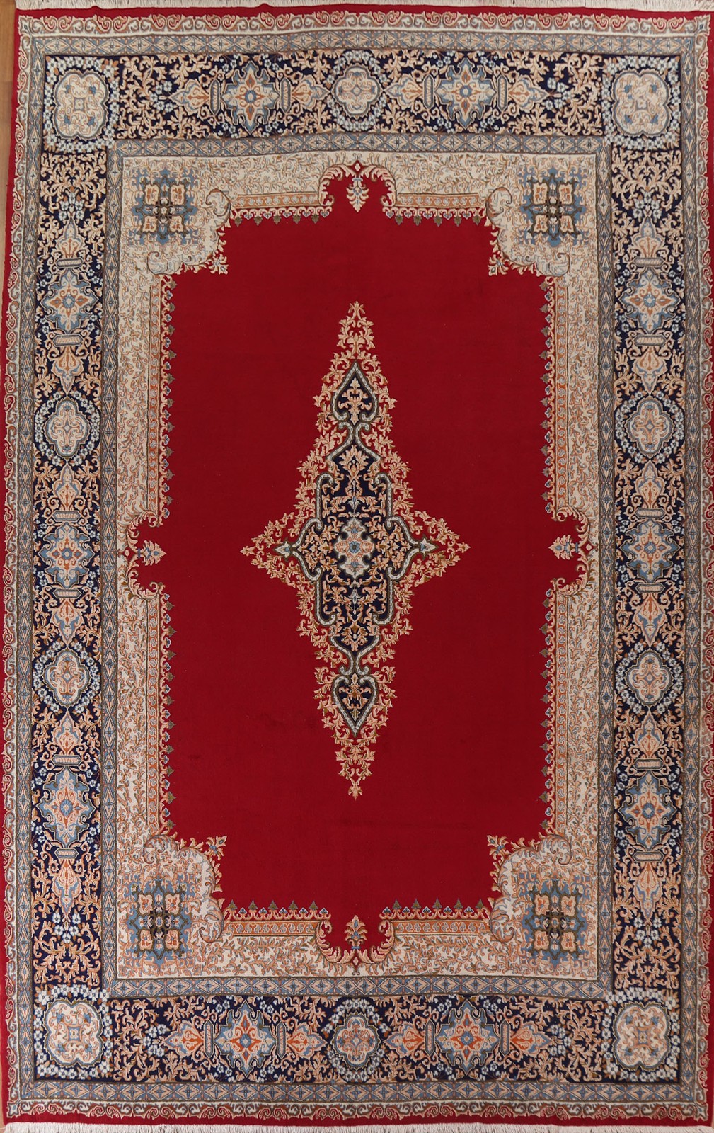 Vegetable Dye Medallion Palace Size Rug 12x16 Red Wool Hand-made Classic Carpet gallery