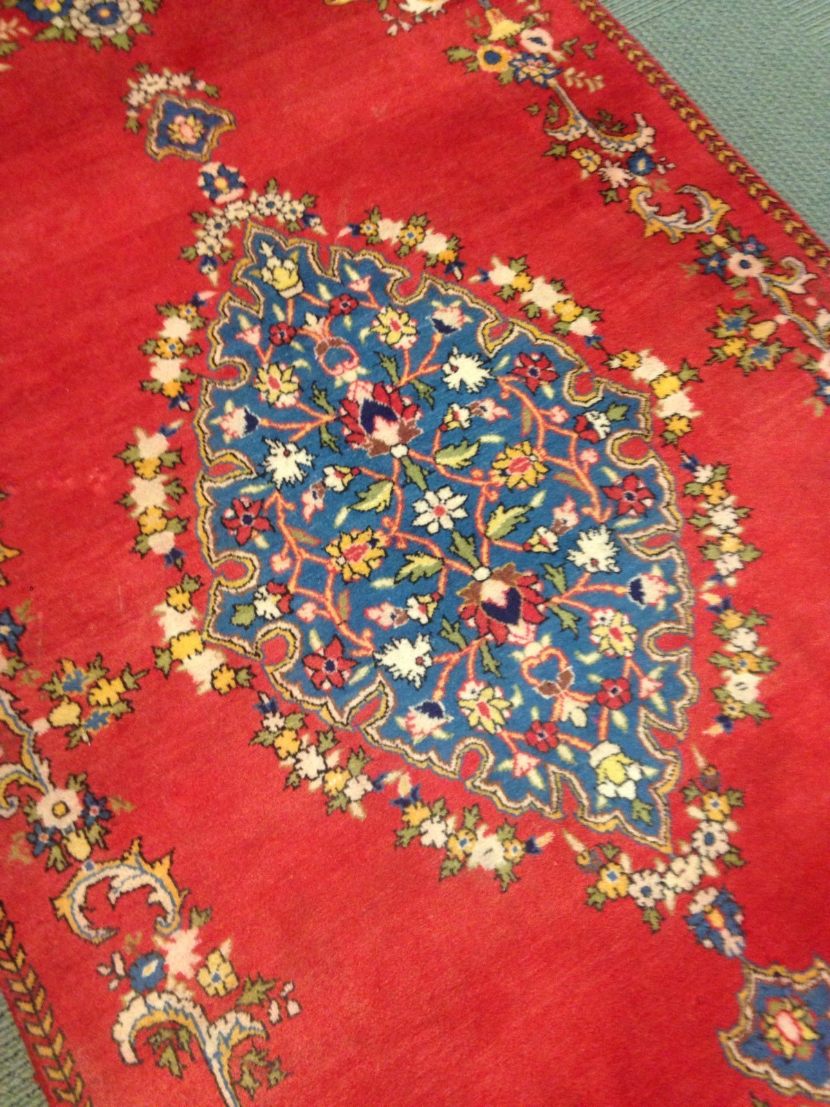 Spectacular Original. 4' X 8' Oriental Area Rug Vintage Antique Wool Qumm gallery