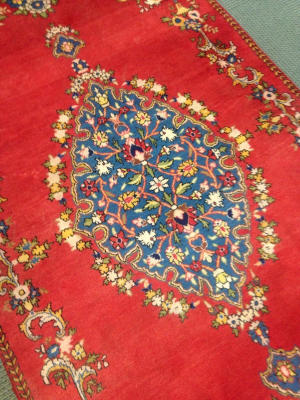 Spectacular Original. 4' X 8' Oriental Area Rug Vintage Antique Wool Qumm gallery