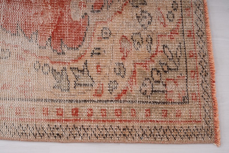 Faded Turkish Rug Vintage Area Rug Old Oushak Rug Antique Rug 5x9 Handmde Rug 16 gallery