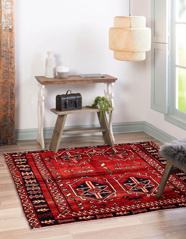 Traditional Vintage Hand-Knotted Area Rug 5'11" x 5'11" Oriental Wool Carpet gallery