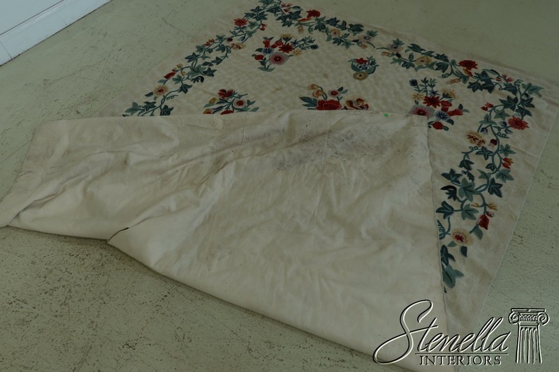 LF50354EC: Quality Indian Crewel Work Style Approx. 6 x 9 Flat Pile Floral Rug gallery
