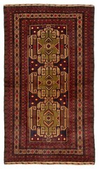 Traditional Vintage Hand-Knotted Area Rug 3’11” x 6’10” Oriental Wool Carpet