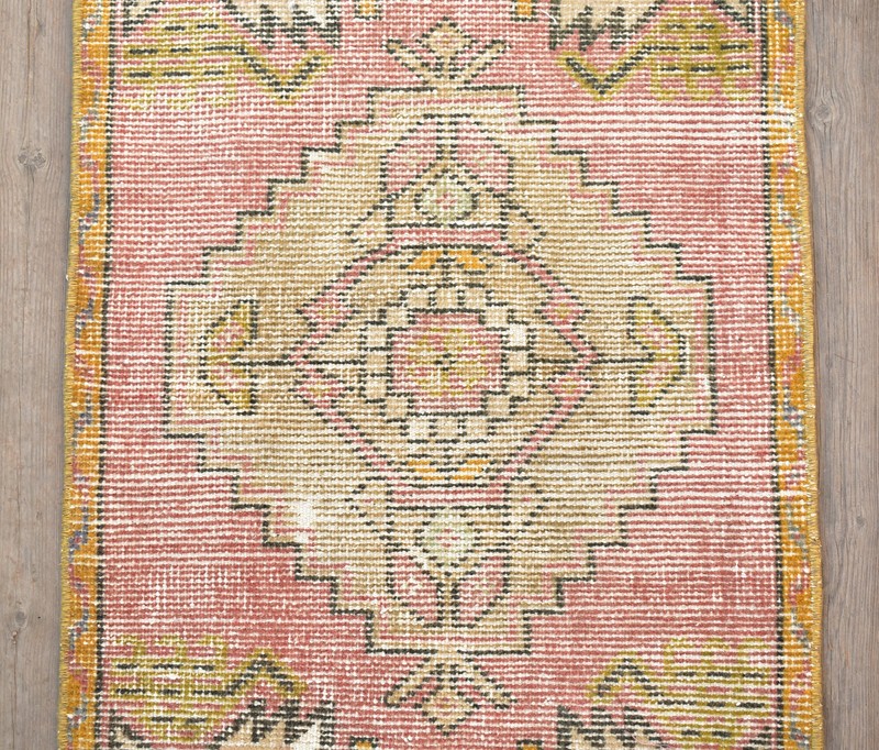 Turkish Carpet Hand Knotted 1x3 Size Doormat Chair Multi Color Rug 52x93cm gallery