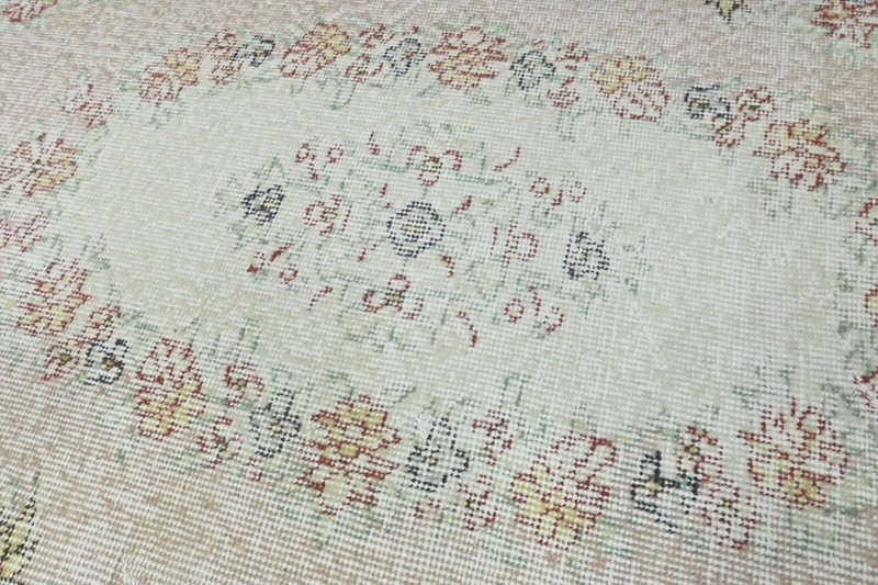 Vintage Turkish Runner Rug 2x7ft Wool Anatolian Handmade Hallway Oushak BROWN gallery