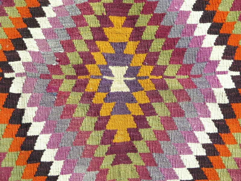 Oriental Kilim Boho Rugs, Handmade Floor Carpet, Large Teppiche Tapi Rug 66"x96" gallery