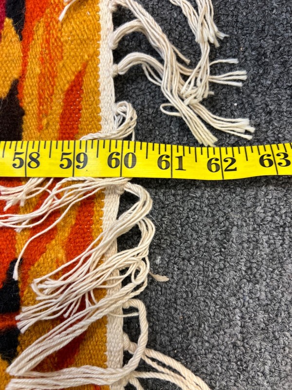 60"/33" VINTAGE SWEDISH KILIM TEXTILE ART PICTORIAL TAPESTRY RUG MULTICOLOR RARE gallery