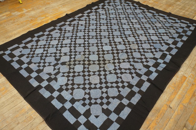 6X9 Antique American Quilts Wool Area Rug 1920 gallery