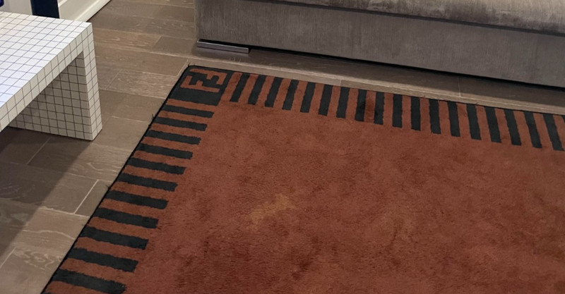 Fendi Casa Rug Vintage Italian Short Pile 1980's gallery